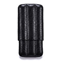 Étui à Cigares Caïman Noir en Cuir Façon Croco — 3 Cigares