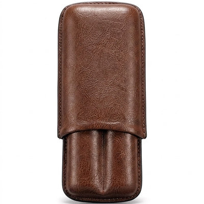 Étui à Cigares Sénéchal en Cuir Véritable — 2 Cigares