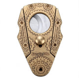 Coupe-Cigare Steampunk Double Lame — Acier Trempé Laiton