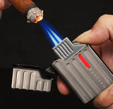 Briquet Cigare Tempête Métal Gunmetal — Double Torche Butane