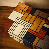 Cave à Cigares Mosaïque — Marqueterie Bois Précieux 40 Vitoles
