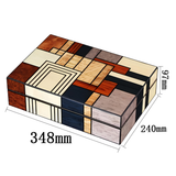 Cave à Cigares Mosaïque — Marqueterie Bois Précieux 40 Vitoles