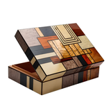 Cave à Cigares Mosaïque — Marqueterie Bois Précieux 40 Vitoles