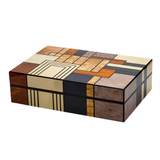 Cave à Cigares Mosaïque — Marqueterie Bois Précieux 40 Vitoles