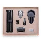 Coffret Cigare Carbone 6 Pièces — Coupe, Briquet & Cendrier