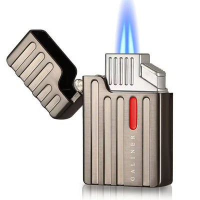 Briquet Cigare Tempête Métal Gunmetal — Double Torche Butane