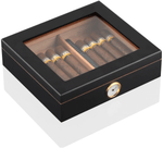 Boîte à Cigare Vitrée Noir