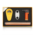 Coffret Cigare 4 Pièces — Coupe, Briquet, Cendrier & Tube