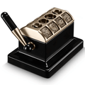 Coupe-Cigare Guillotine Double Lame en Laiton — Format Bureau