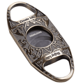 Coupe-Cigare Vega Double Lame — Acier Gravé Ornemental